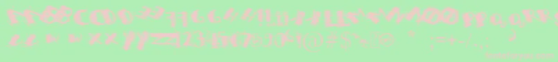 SweetH...SyaRevengeIMNotEmo Font – Pink Fonts on Green Background