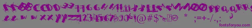 SweetH...SyaRevengeIMNotEmo Font – Purple Fonts on Gray Background