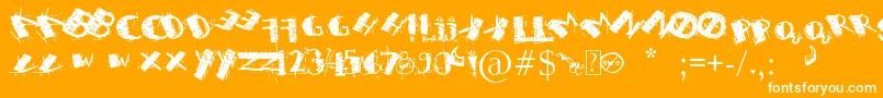 SweetH...SyaRevengeIMNotEmo Font – White Fonts on Orange Background