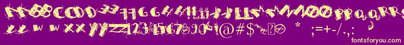 SweetH...SyaRevengeIMNotEmo Font – Yellow Fonts on Purple Background