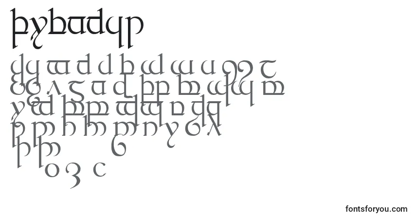 Шрифт Quencap1 – алфавит, цифры, специальные символы