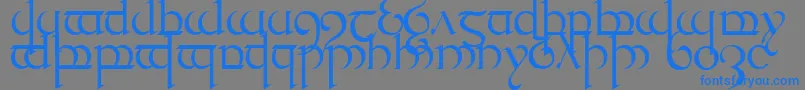 Quencap1 Font – Blue Fonts on Gray Background
