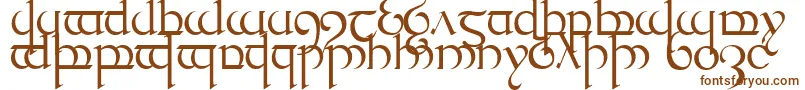 Quencap1-fontti – ruskeat fontit valkoisella taustalla