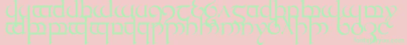 Quencap1 Font – Green Fonts on Pink Background