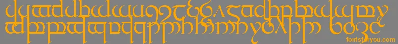 Quencap1 Font – Orange Fonts on Gray Background