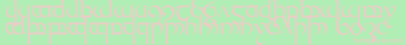 Quencap1 Font – Pink Fonts on Green Background