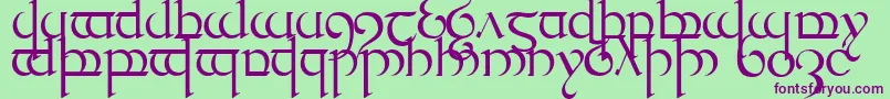 Quencap1 Font – Purple Fonts on Green Background