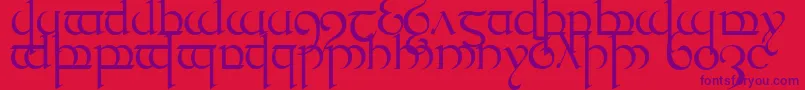 Quencap1 Font – Purple Fonts on Red Background