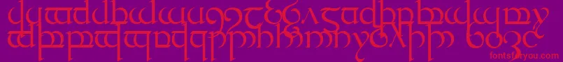 Quencap1 Font – Red Fonts on Purple Background
