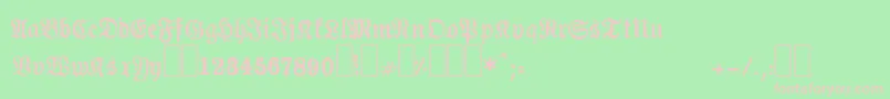 Almanacques Font – Pink Fonts on Green Background