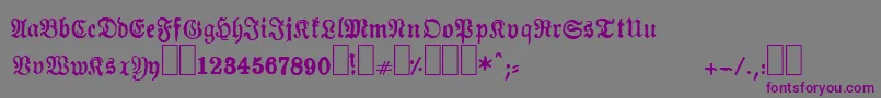 Almanacques Font – Purple Fonts on Gray Background