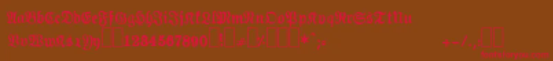 Almanacques Font – Red Fonts on Brown Background