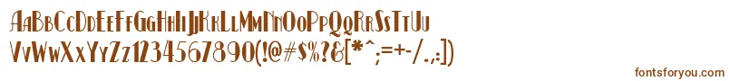 Kismetnf-fontti – ruskeat fontit valkoisella taustalla