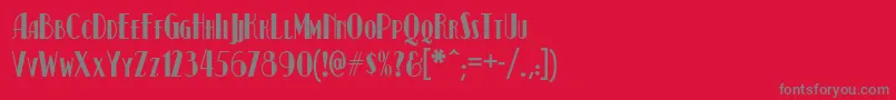 Kismetnf Font – Gray Fonts on Red Background