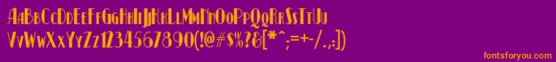 Kismetnf Font – Orange Fonts on Purple Background