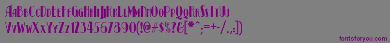 Шрифт Kismetnf – фиолетовые шрифты на сером фоне