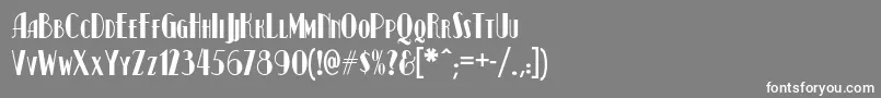 Kismetnf Font – White Fonts on Gray Background