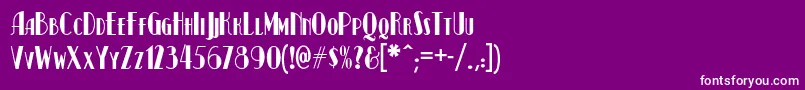 Kismetnf Font – White Fonts on Purple Background