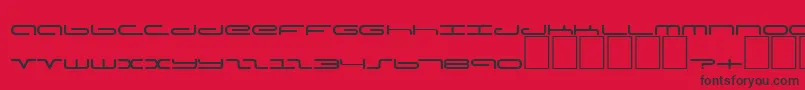 DsPoddCyr Font – Black Fonts on Red Background