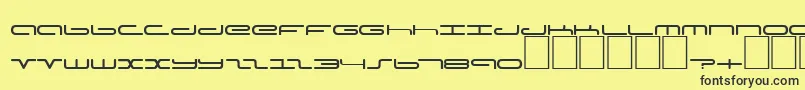DsPoddCyr-Schriftart – Schwarze Schriften auf gelbem Hintergrund