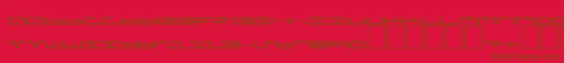 DsPoddCyr-Schriftart – Braune Schriften auf rotem Hintergrund