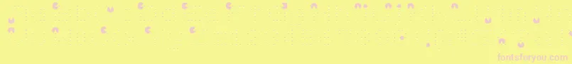 Vd Font – Pink Fonts on Yellow Background