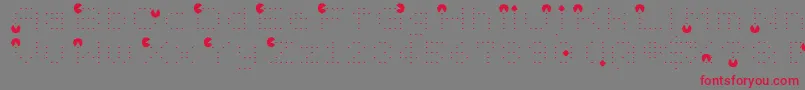 Vd Font – Red Fonts on Gray Background