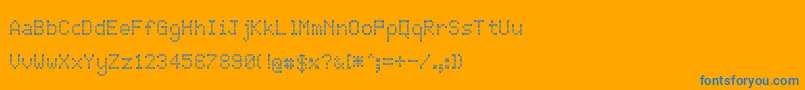 JdRings-Schriftart – Blaue Schriften auf orangefarbenem Hintergrund