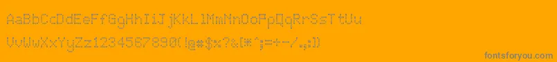 JdRings-Schriftart – Graue Schriften auf orangefarbenem Hintergrund