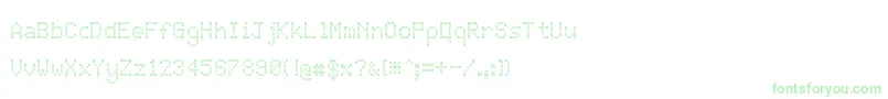 JdRings Font – Green Fonts on White Background