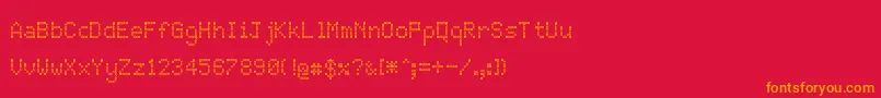 JdRings Font – Orange Fonts on Red Background