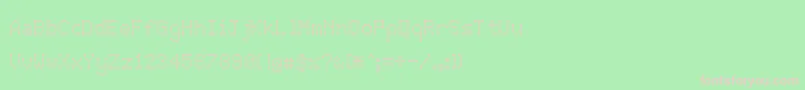 フォントJdRings – 緑の背景にピンクのフォント