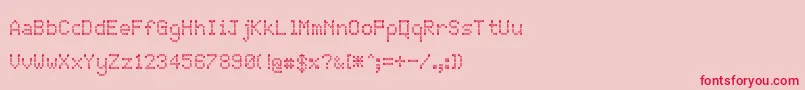 JdRings Font – Red Fonts on Pink Background