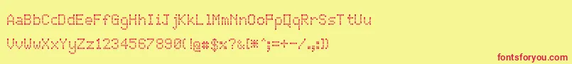 JdRings-fontti – punaiset fontit keltaisella taustalla