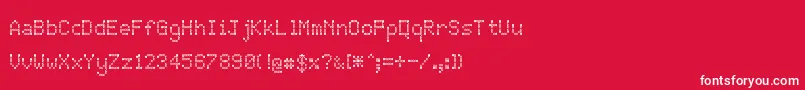 フォントJdRings – 赤い背景に白い文字