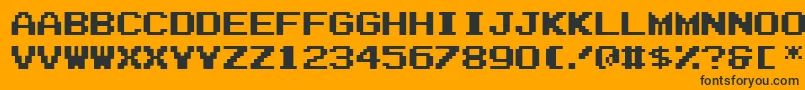 Police Zig ffy – polices noires sur fond orange