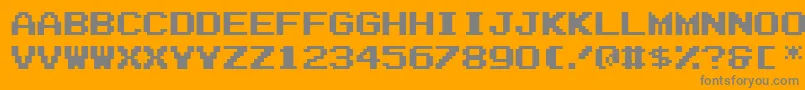 Czcionka Zig ffy – szare czcionki na pomarańczowym tle