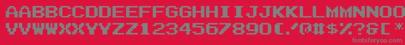 Zig ffy Font – Gray Fonts on Red Background