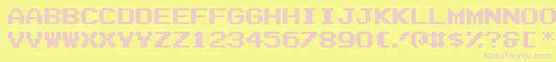 Zig ffy Font – Pink Fonts on Yellow Background