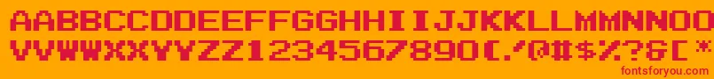 Zig ffy Font – Red Fonts on Orange Background