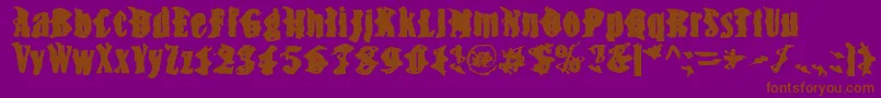BnSnake-Schriftart – Braune Schriften auf violettem Hintergrund