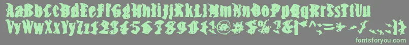 Czcionka BnSnake – zielone czcionki na szarym tle