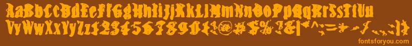 Más sobre la fuente BnSnake fuente BnSnake – Fuentes Naranjas Sobre Fondo Marrón