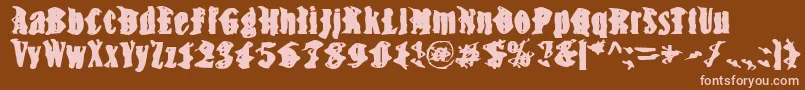 Saiba mais sobre a fonte BnSnake Fonte BnSnake – fontes rosa em um fundo marrom