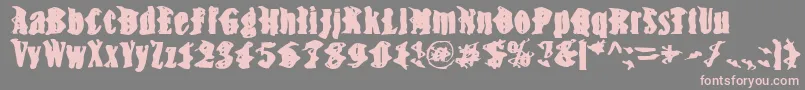 BnSnake Font – Pink Fonts on Gray Background