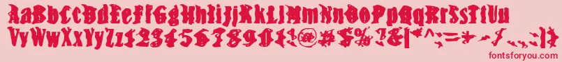 BnSnake Font – Red Fonts on Pink Background