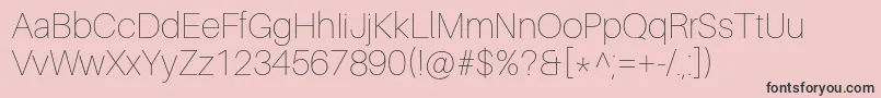 AileronUltralight Font – Black Fonts on Pink Background