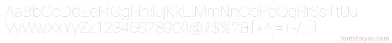 AileronUltralight-Schriftart – Rosa Schriften auf weißem Hintergrund
