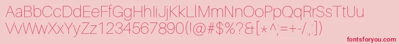 AileronUltralight Font – Red Fonts on Pink Background