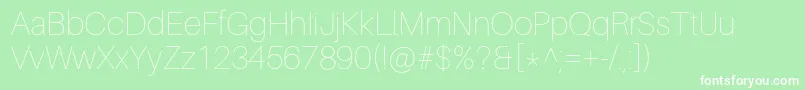 AileronUltralight Font – White Fonts on Green Background